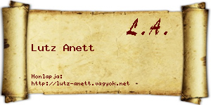 Lutz Anett névjegykártya